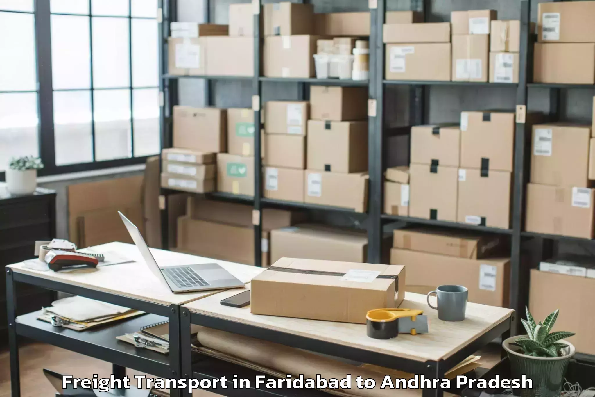 Book Faridabad to Nandikotkur Freight Transport